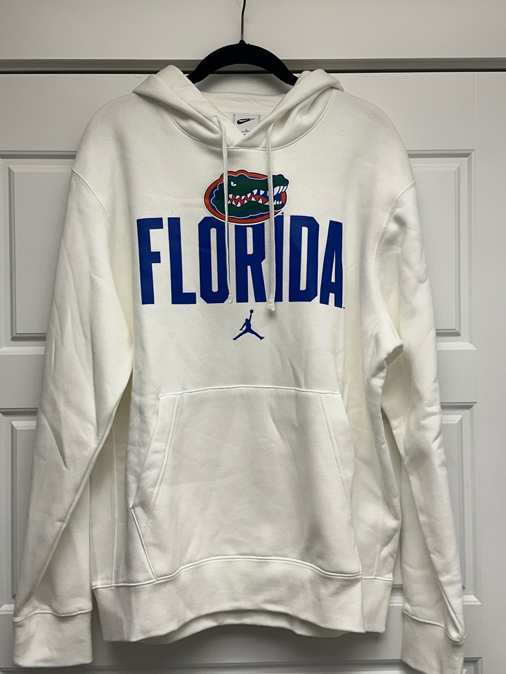 Nike White University of Florida Crewneck Hoodie with Blue Logo
